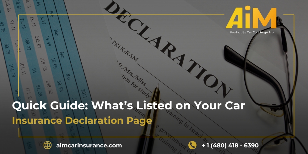 car insurance declaration page